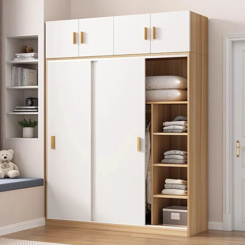 衣柜家用卧室木质推拉门儿童衣橱出租房屋用经济型简易柜子小户型