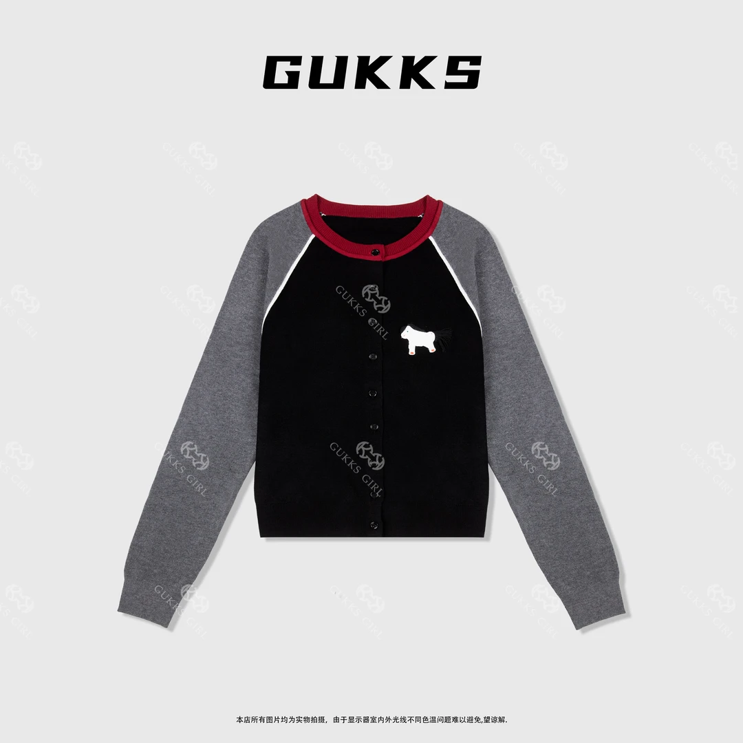 娜娜GUKKS『小狗外套』2024秋冬新款高级感拼接轻奢外套