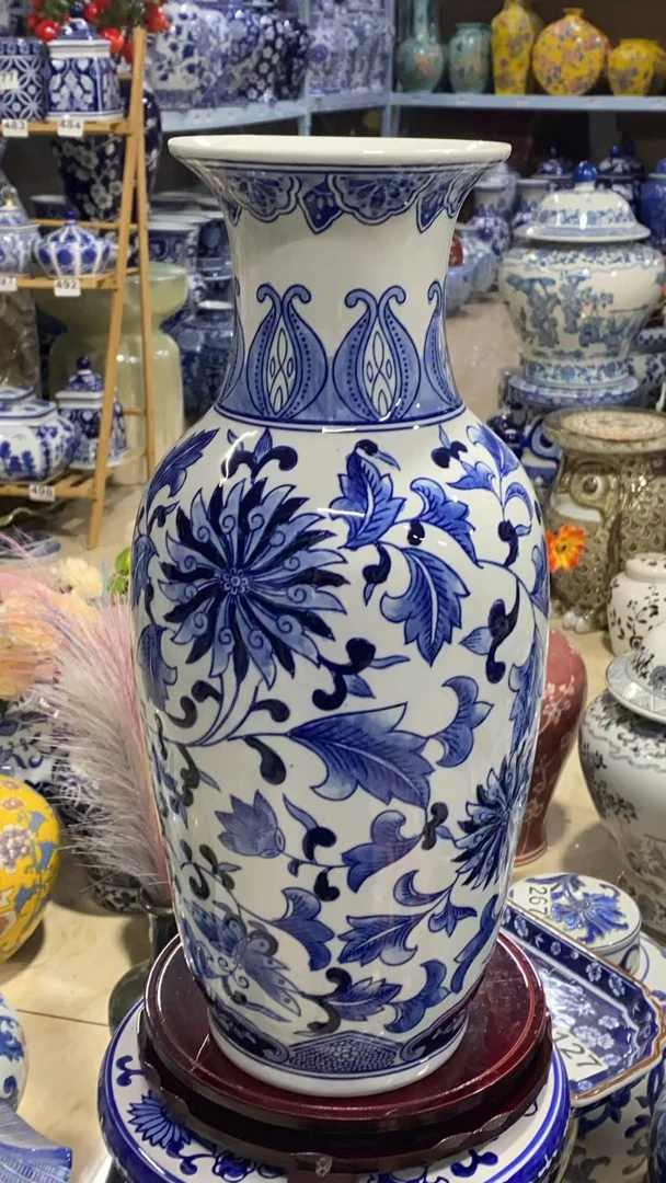 陶瓷青花花瓶摆件玄关摆件