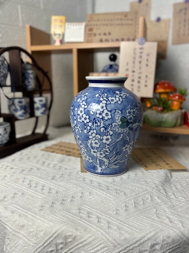 陶瓷新中式桌面水培花瓶餐桌博古架摆件花瓶