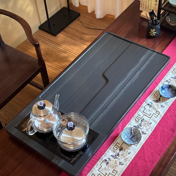 干泡台皇庭玉石头茶盘家用简约现代整块石头茶台