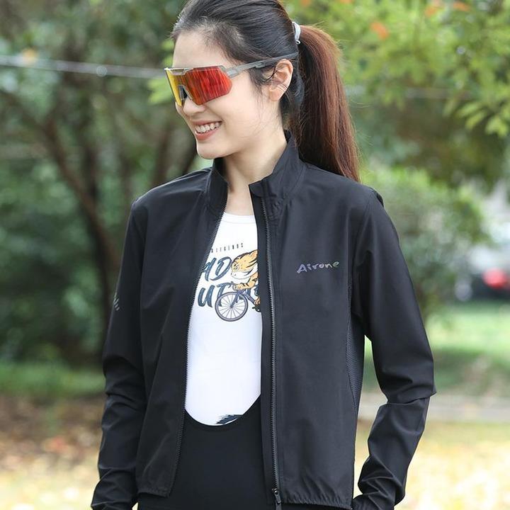「2024春秋新品-AIRONE」男女春夏秋薄款超轻量化防风衣黑色速干