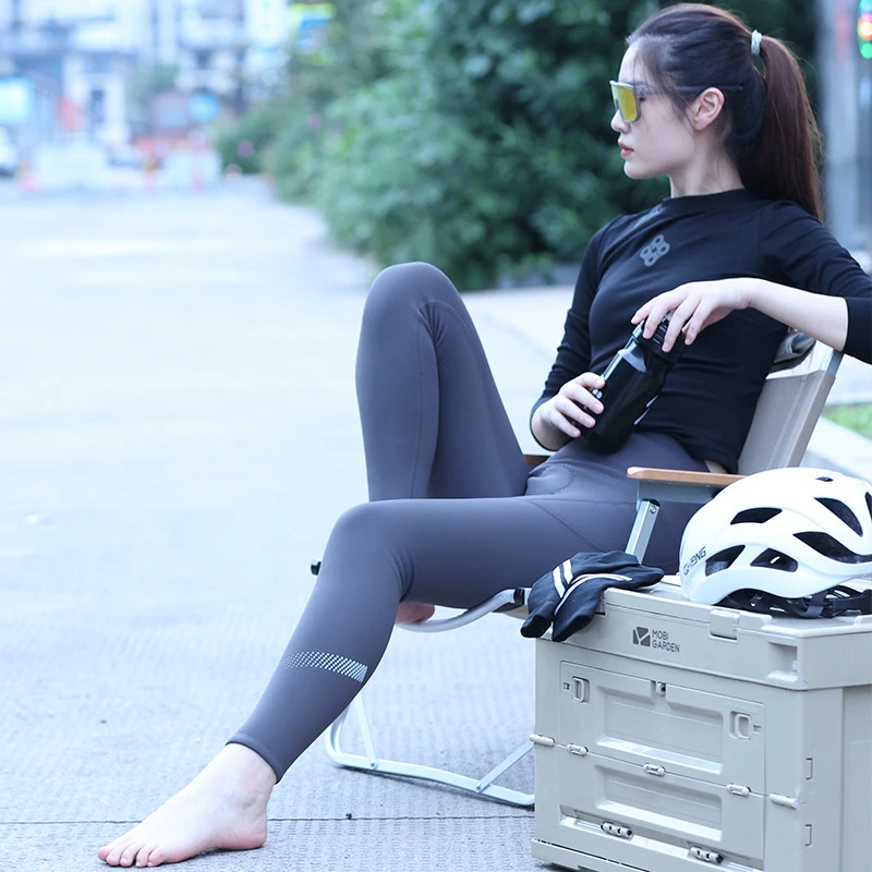 SWAGOAT女款加绒骑行长裤无背带一片式骑行裤长裤公路车带侧兜