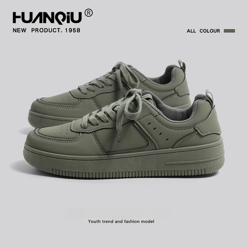 环球复古厚底板鞋男2025新款冬季鞋子轻便百搭潮流男士休闲运动鞋