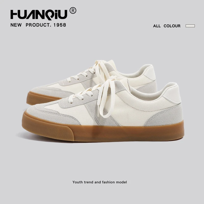 环球百搭德训鞋男2025春秋季新款复古耐磨潮鞋经典运动休闲小白鞋