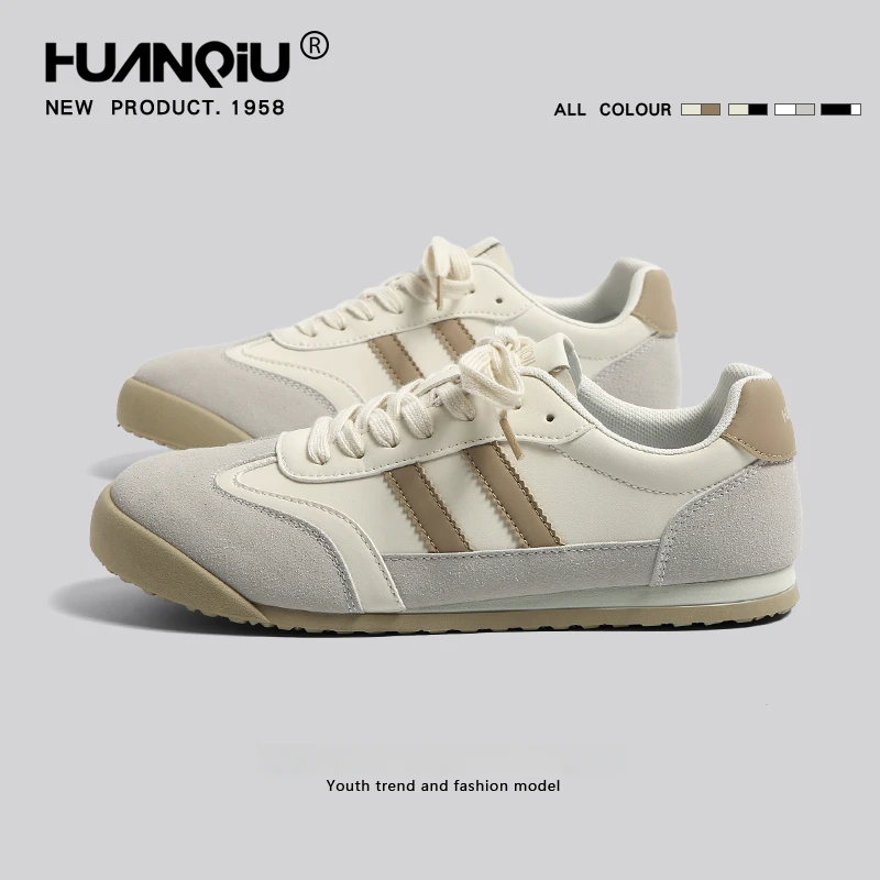 环球德训鞋男款2025新款春秋季轻便百搭软平底复古休闲训练运动鞋