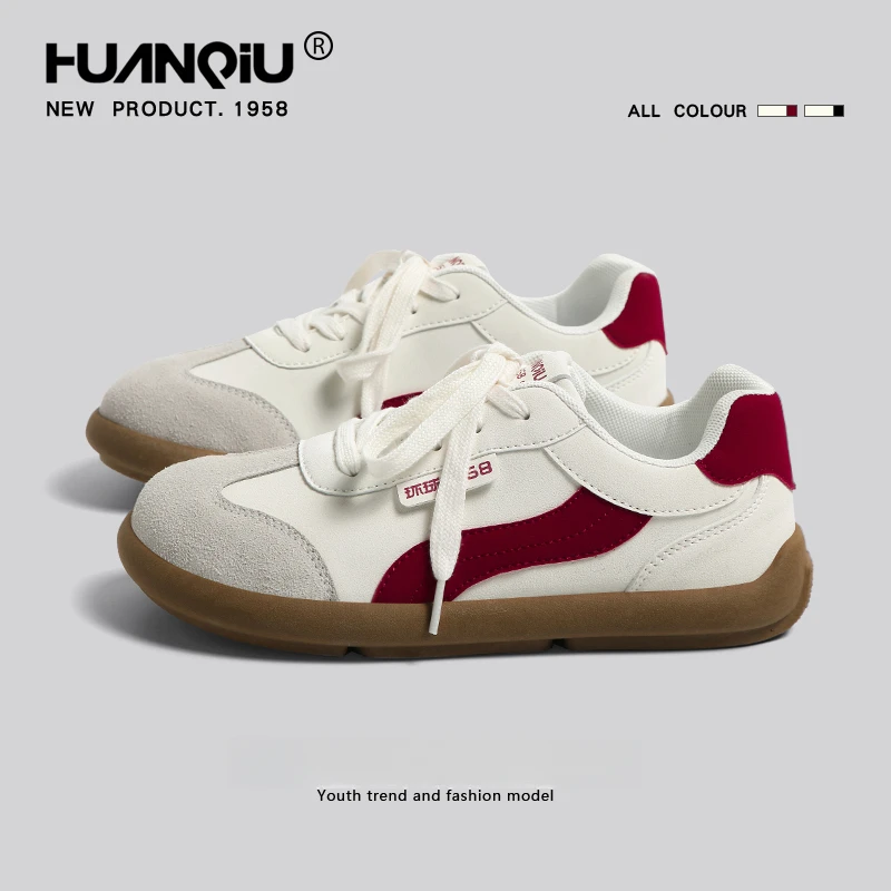 环球德训鞋女2025新款春夏季复古原创设计软平底轻便百搭休闲板鞋