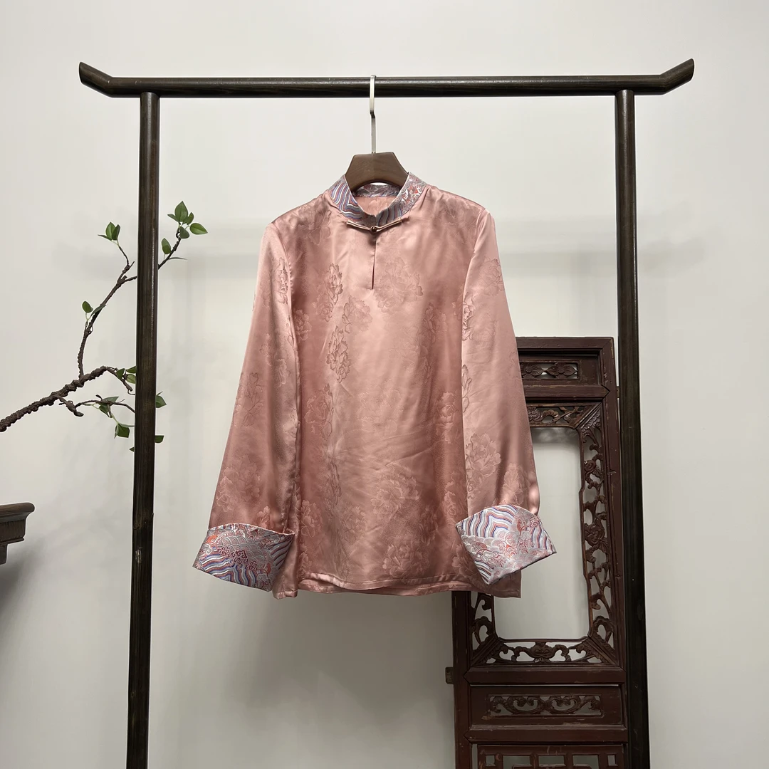 【璎珞】新中式立领四季款长袖上衣X70170