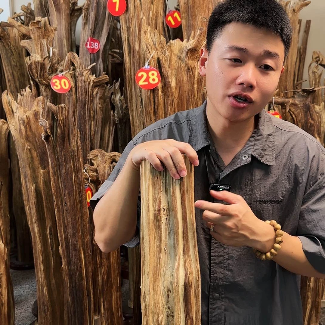 沉香摆件天然沉香原木摆件➕底座