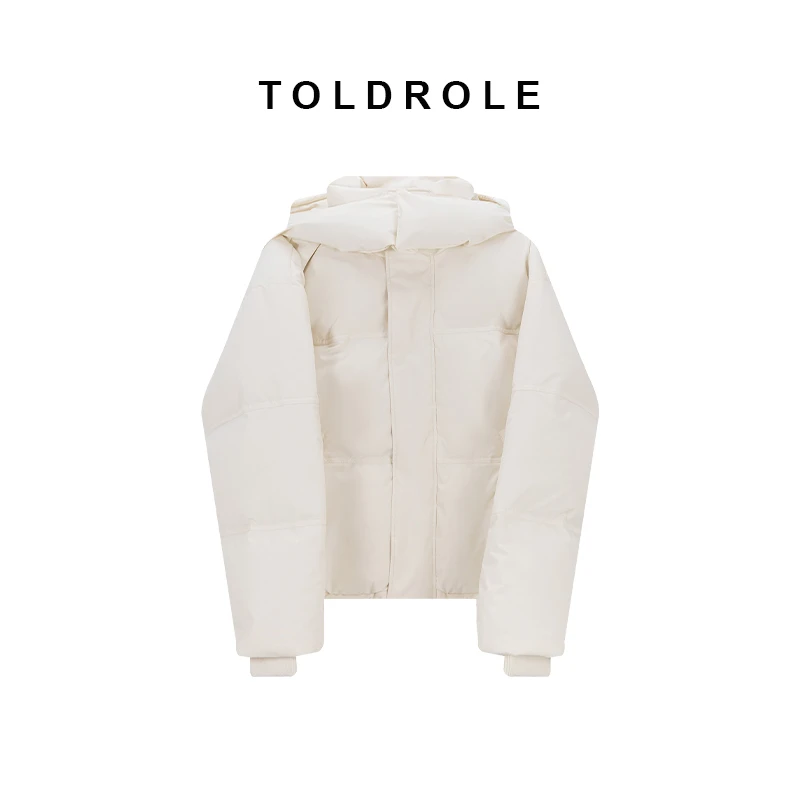 【塔鹿蕾】秋冬立领韩版时尚新款休闲宽松简约连帽面包羽绒服(4923