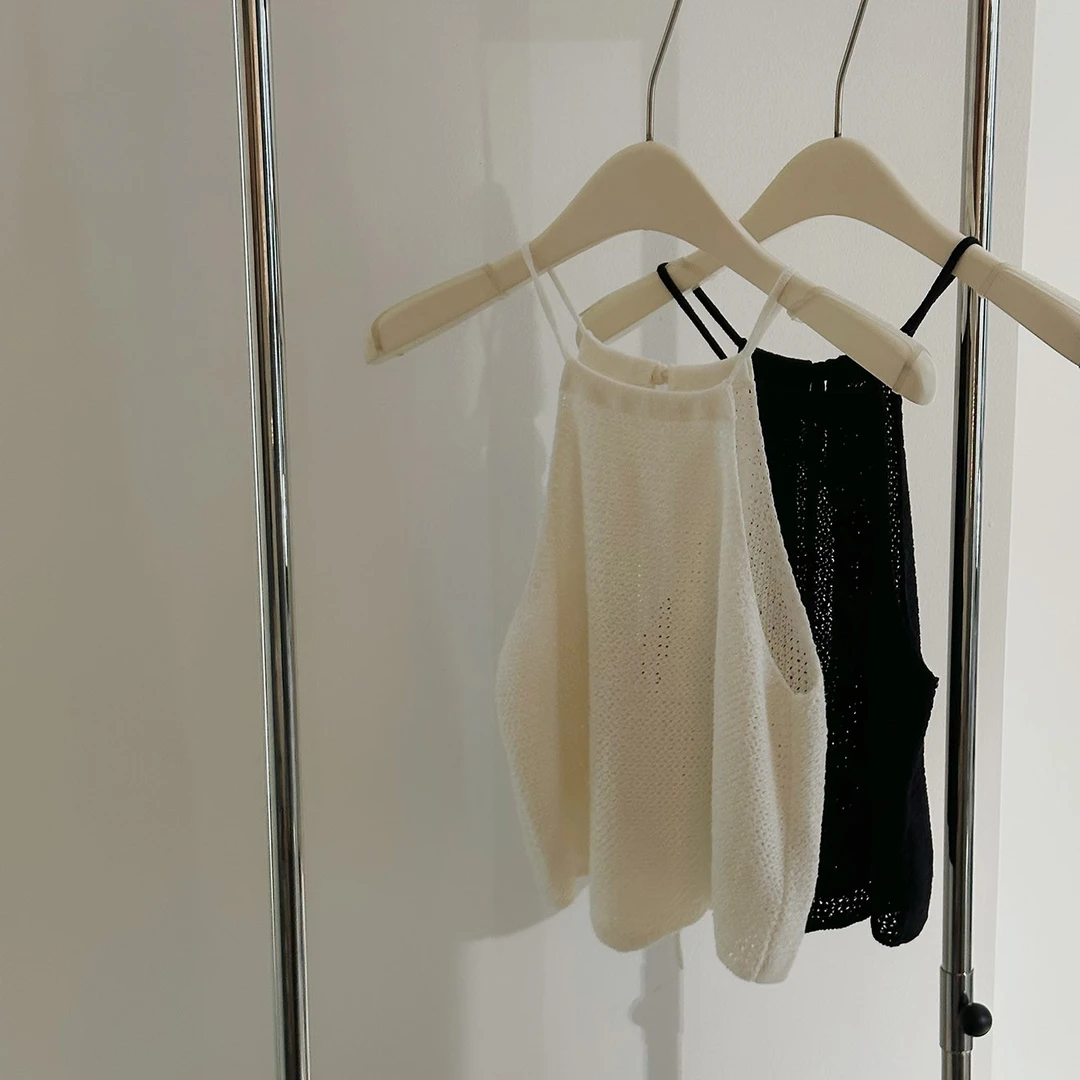 【塔鹿蕾】设计师鹿定制新款时尚针织吊带肚兜上衣A027