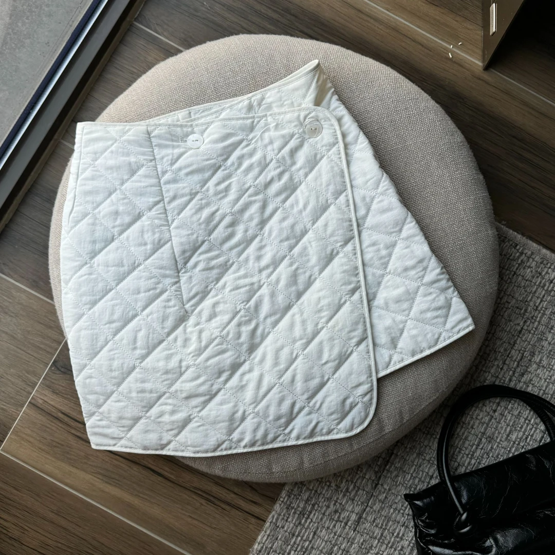 【塔鹿蕾】设计师秋冬新款纯色百搭简约时尚A字棉半裙A130