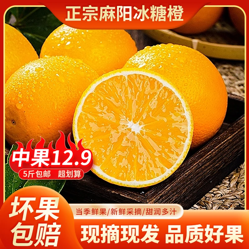 【正宗冰糖橙】湖南麻阳冰糖橙原产地采摘直发冰糖橙自然成熟冰糖橙
