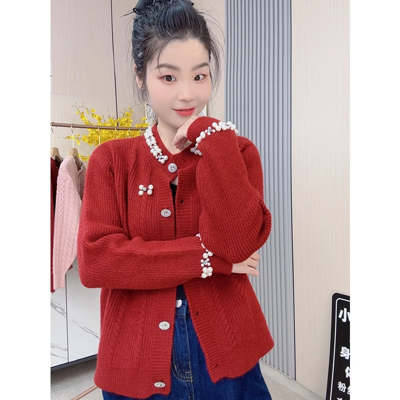 小个子定制反季毛衣毛衣开衫外套早秋新款女装2024爆款针织上衣