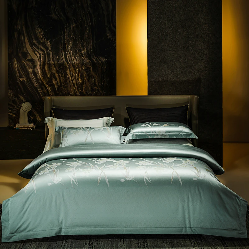 思辰新中式140S婚庆四件套纯棉全棉结婚被套新婚喜被床单床上用品