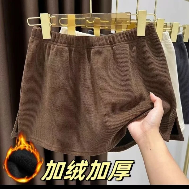 首单补贴秋冬屁帘女灯芯绒加绒加厚卫衣下摆遮屁股短裙半身裙神器