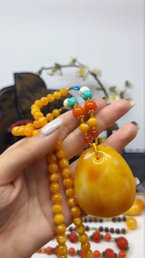 【闪购商品】蜜蜡毛衣链未镶嵌毛衣M462