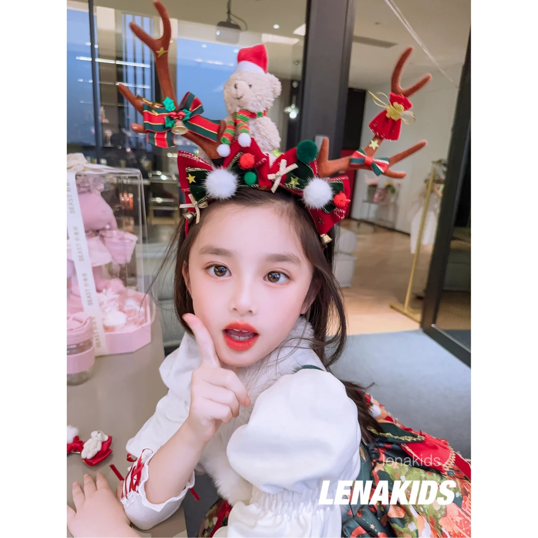 【现货】Lenakids【鹿角发饰·蝴蝶结发夹】气质洋气时髦发饰23111602