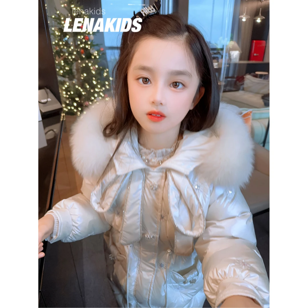 Lenakids【狐狸毛领·三防面料·90白鸭绒】重工羽绒服23070102