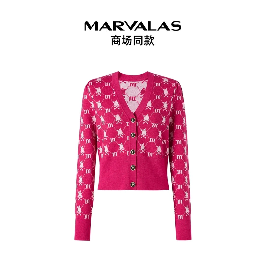 【商场同款】曼德诗开衫绵羊毛针织衫M731306914