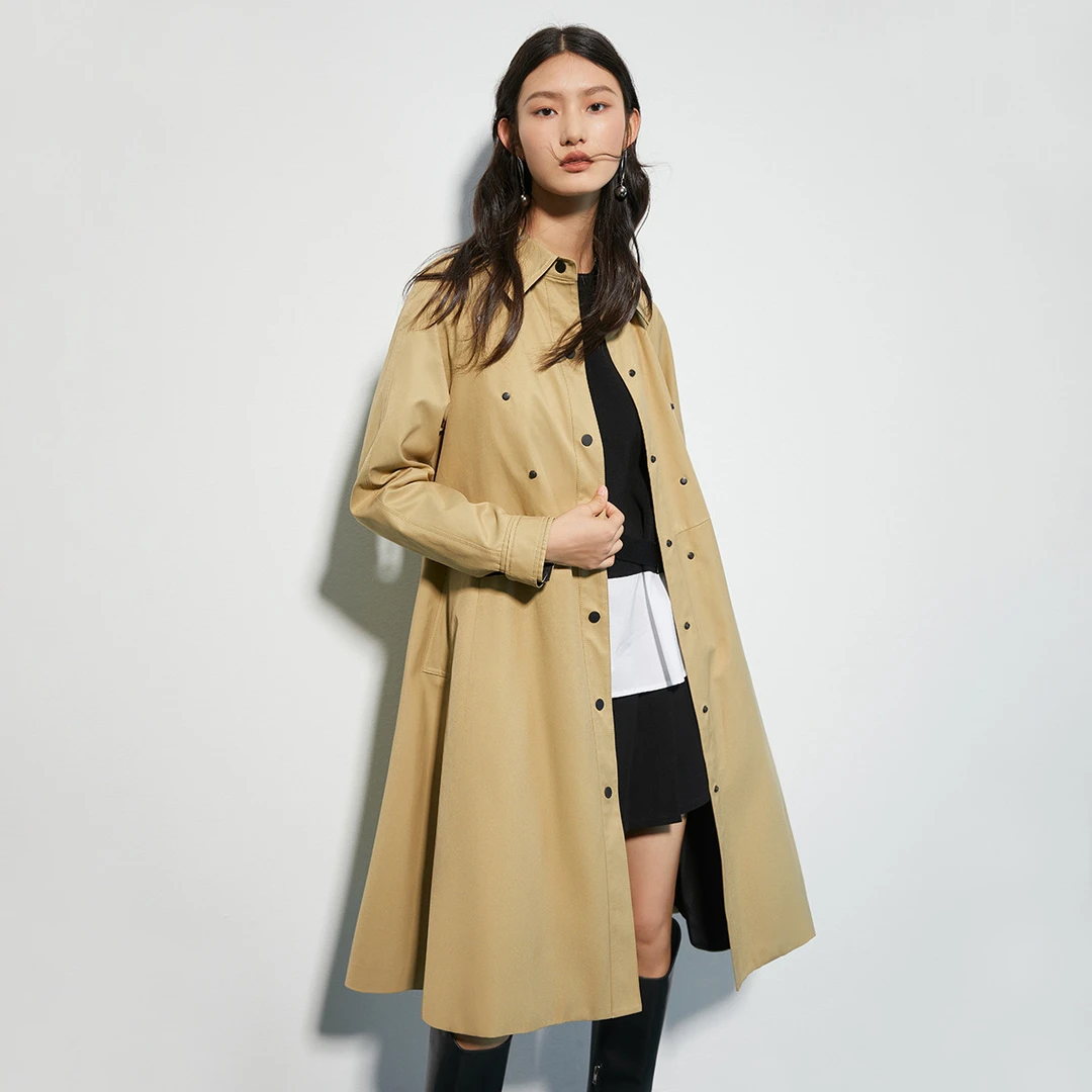 【小余专属】造型感百搭风衣女秋季层次感挡风片设计感长款外套