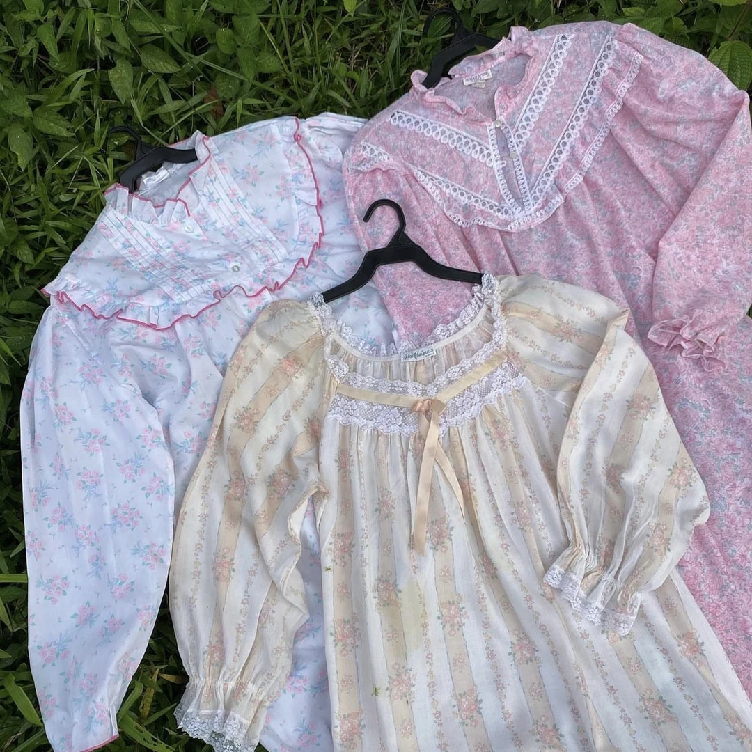 古着Vintage睡裙连衣裙日系甜美