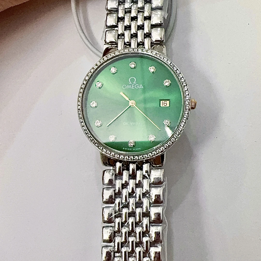 95新 Omega/欧米茄 07947/蝶飞/32盘/女士石英腕表/后钻后盘