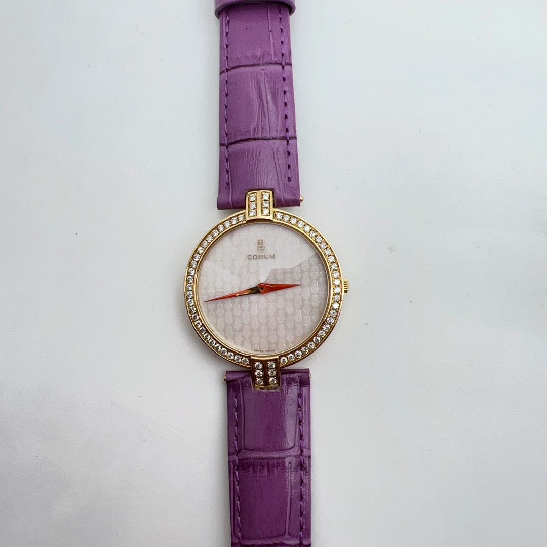 95新 CORUM/昆仑表 女士18K黄金/石英表/表径35mm/05466/金重30克