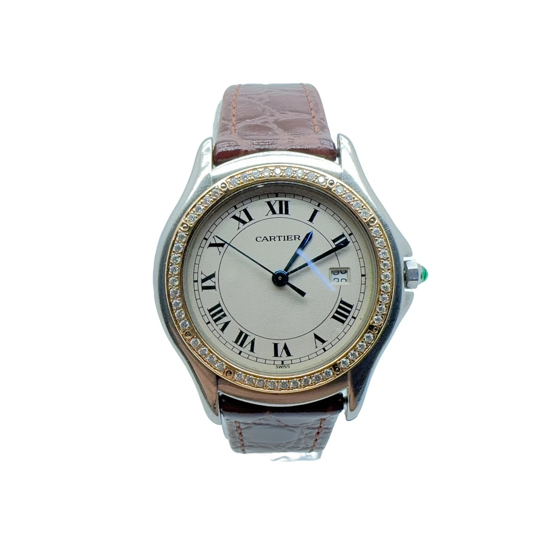 95新 Cartier/卡地亚 949015/女士石英腕表/34盘/表扣后配/后钻