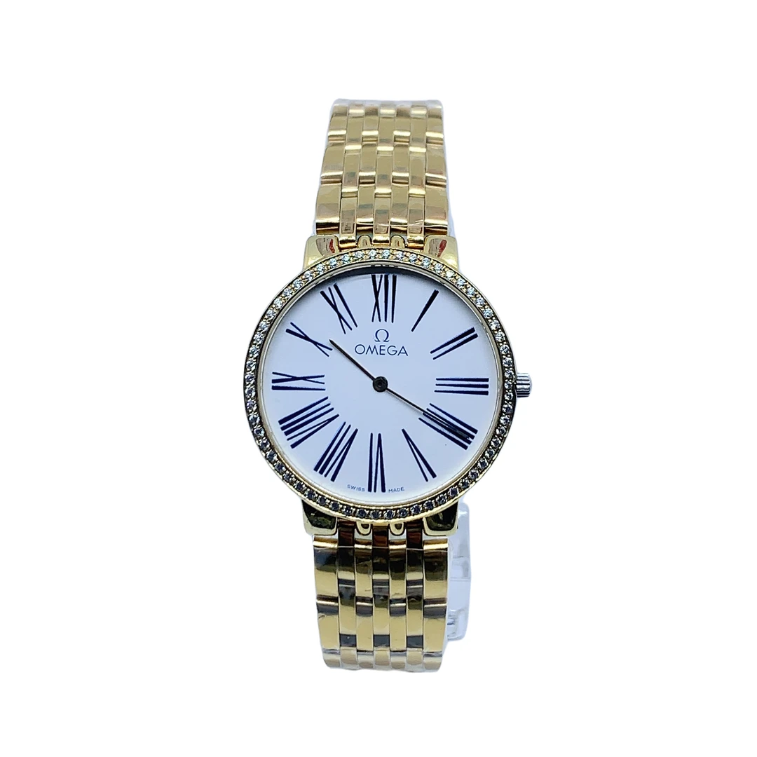 95新 Omega/欧米茄  女士石英表/32盘/后钻盘/表带扣后配/07481