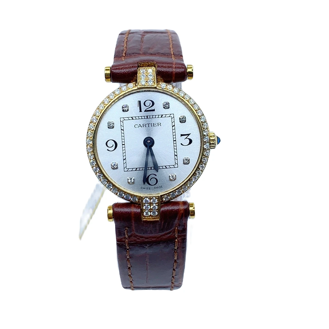 95新 Cartier/卡地亚 03302/女士石英表/24盘/表带扣后配/后钻盘