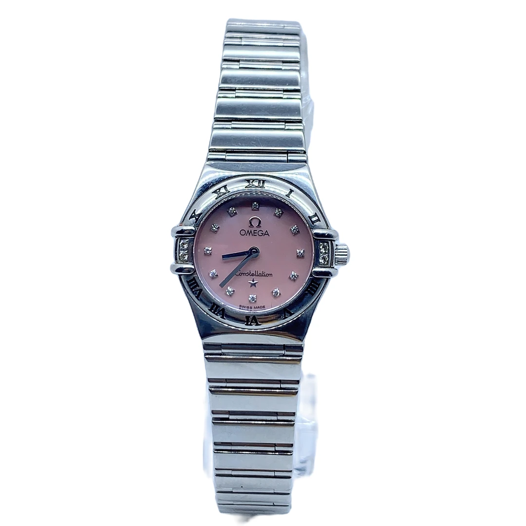 95新 Omega/欧米茄 星座女士石英腕表/原装/22.5贝母盘/50009