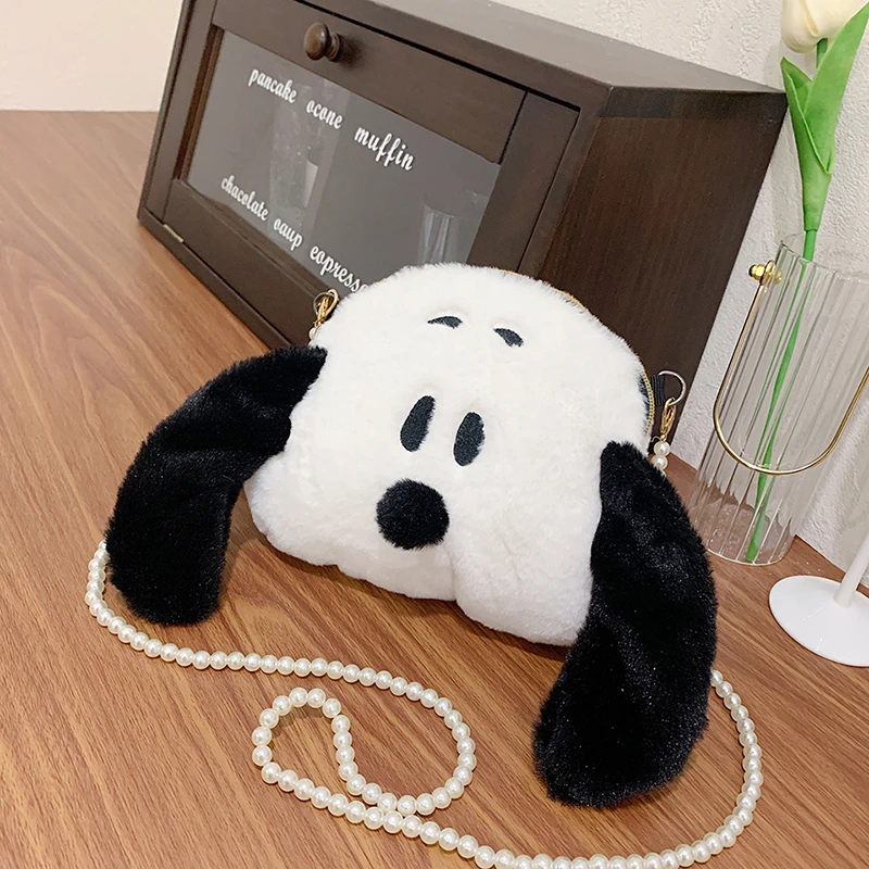 2024年斜挎包新款包包单肩百搭毛绒熊包时尚毛绒包包儿童可爱毛绒