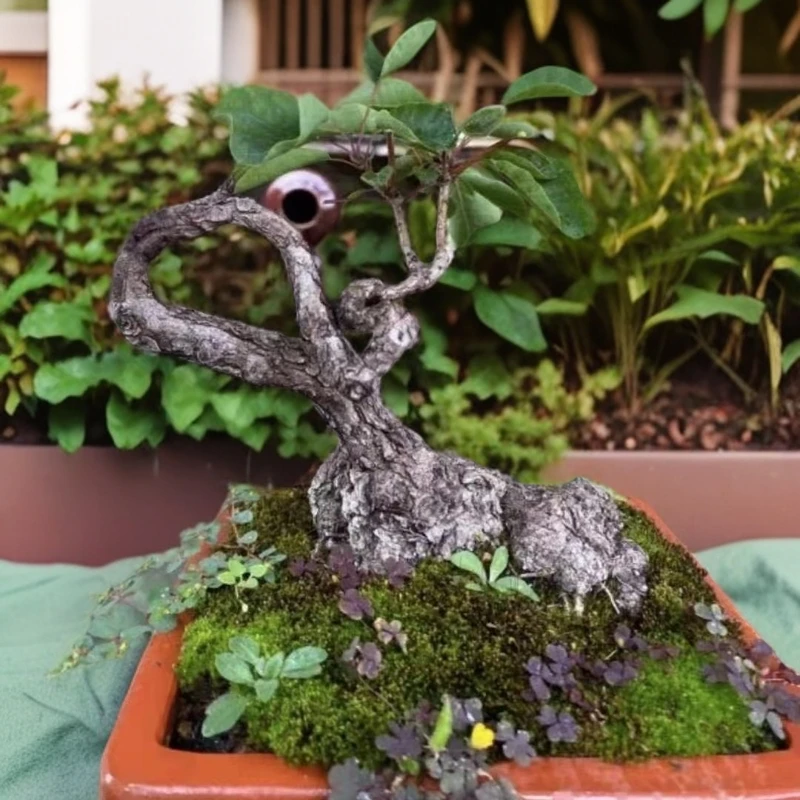 红叶黄栌黄栌盆景绿植火棘盆景盆栽生桩室内植物精品盆景素材