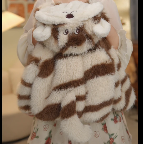 gl反季冬款提前购设计师高定小老虎毛毛衣外套可爱搞怪帅气保暖