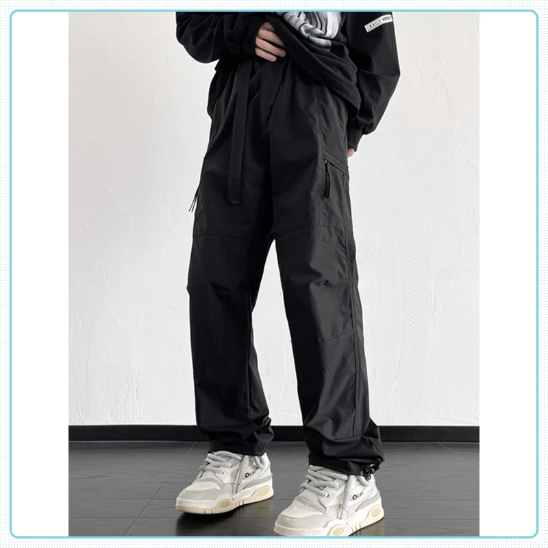 男穿搭直筒裤潮牌机能风户外登百搭潮流卡其工装裤日系工装裤