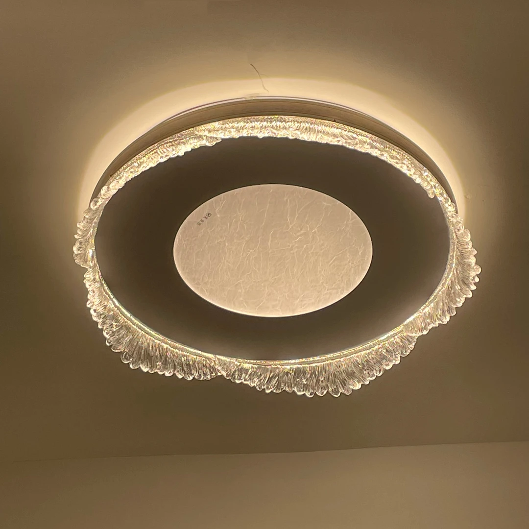 现代简约时尚吸顶房间灯书房灯家用圆形个性创意家用吊灯轻奢大气