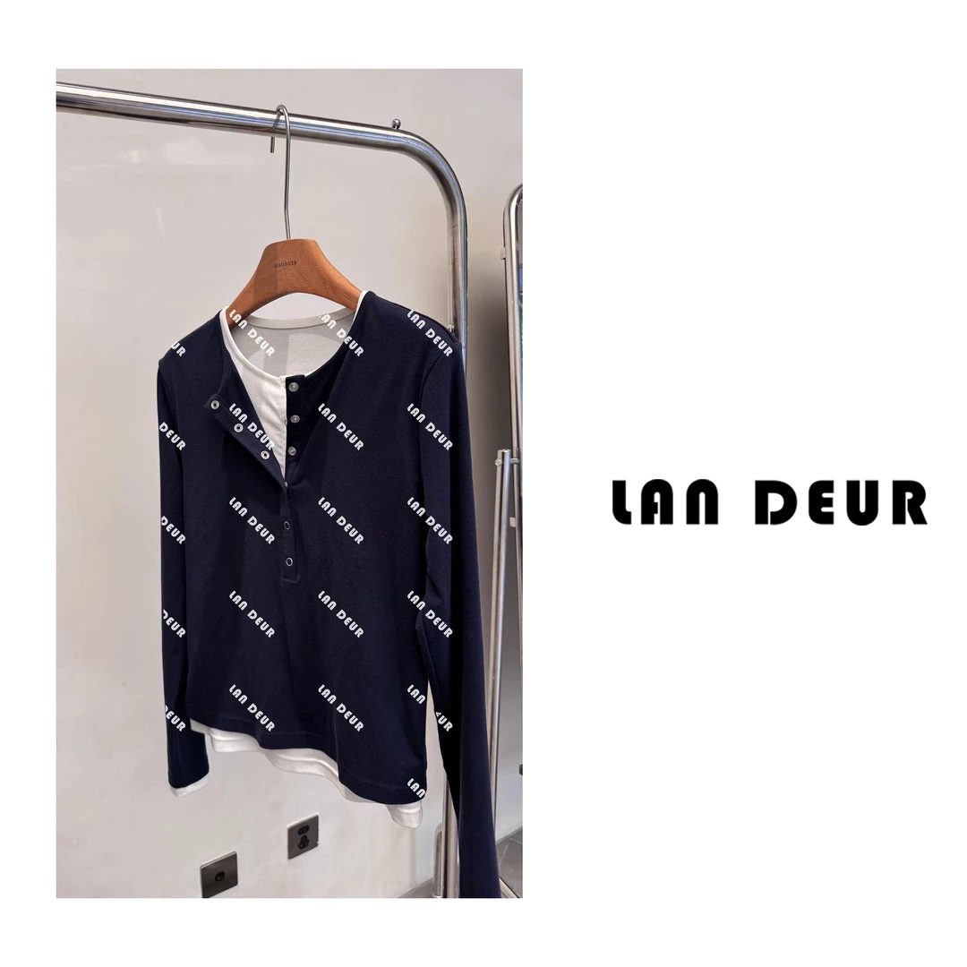 JIUJIU【冬影碎冰星】时尚百搭简约假两件T恤0823-10301