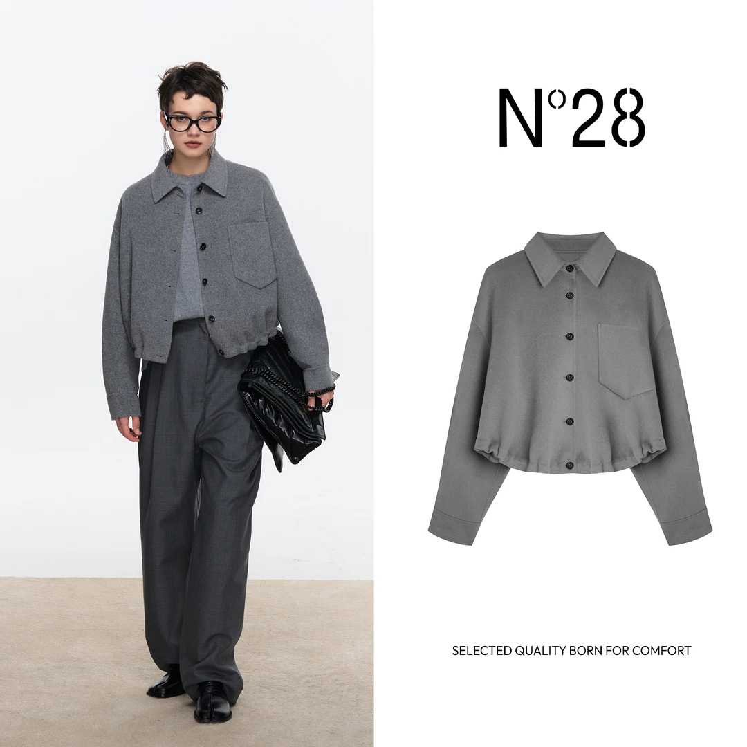 '反季直降'N°28 秋冬毛呢外套女2024外套短款复古时尚气质大衣