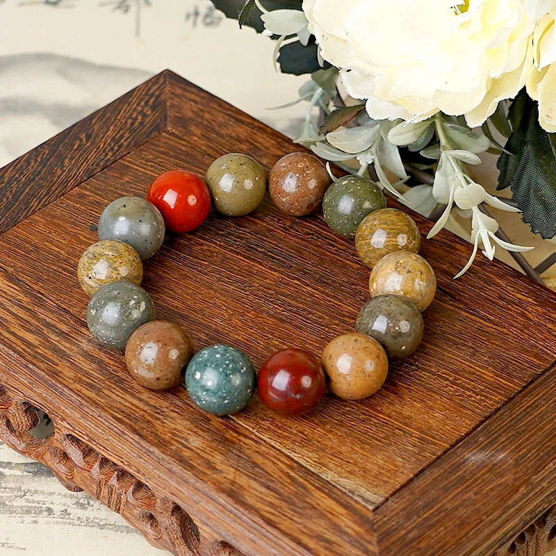 西域天星陨石品牌月球十三彩多宝规格16mm时尚精品款S手串TXH8100