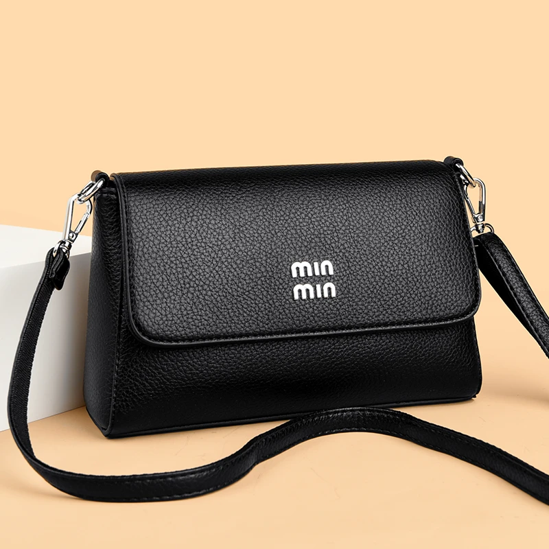 时尚品牌女包新款百搭单肩包气质小方包外出便携妈妈包软皮斜挎包