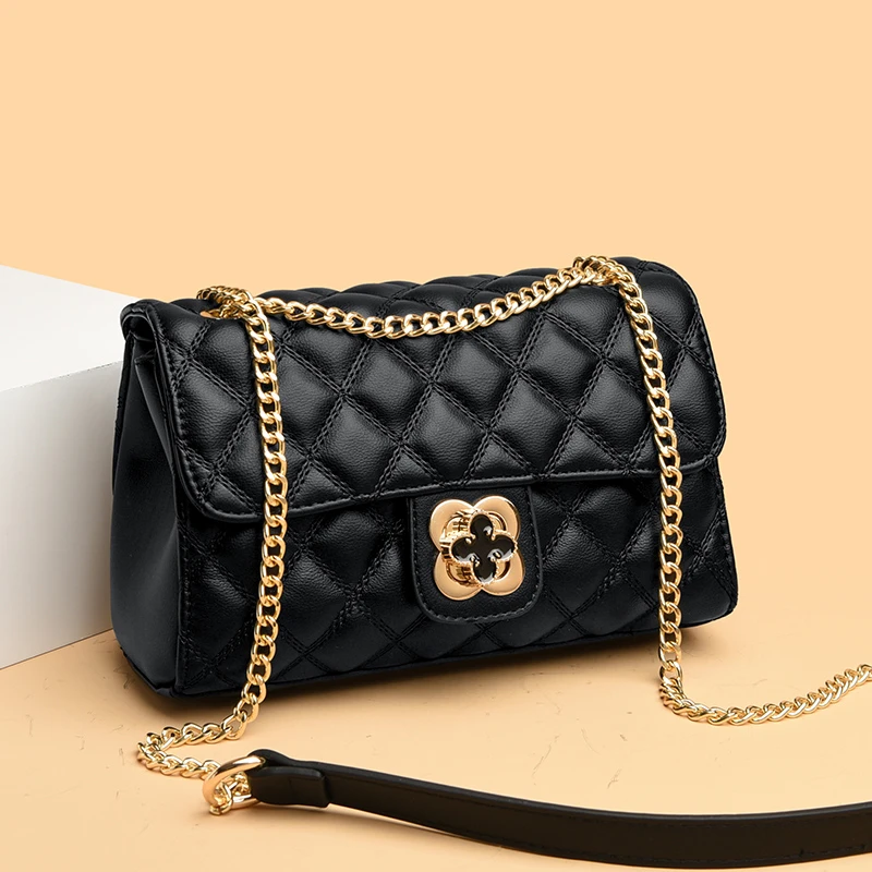 小香风时尚百搭链条包单肩小方包菱格包洋气小包包气质女士斜挎包