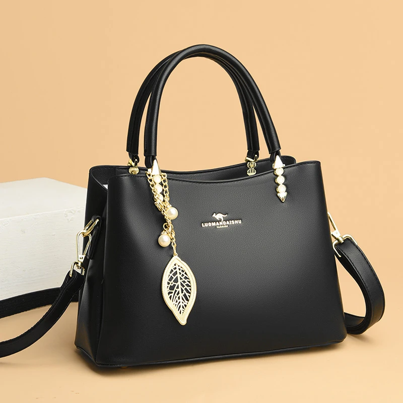 爆款正品时尚百搭简约妈妈包休闲真皮单肩包韩版斜挎包洋气手提包