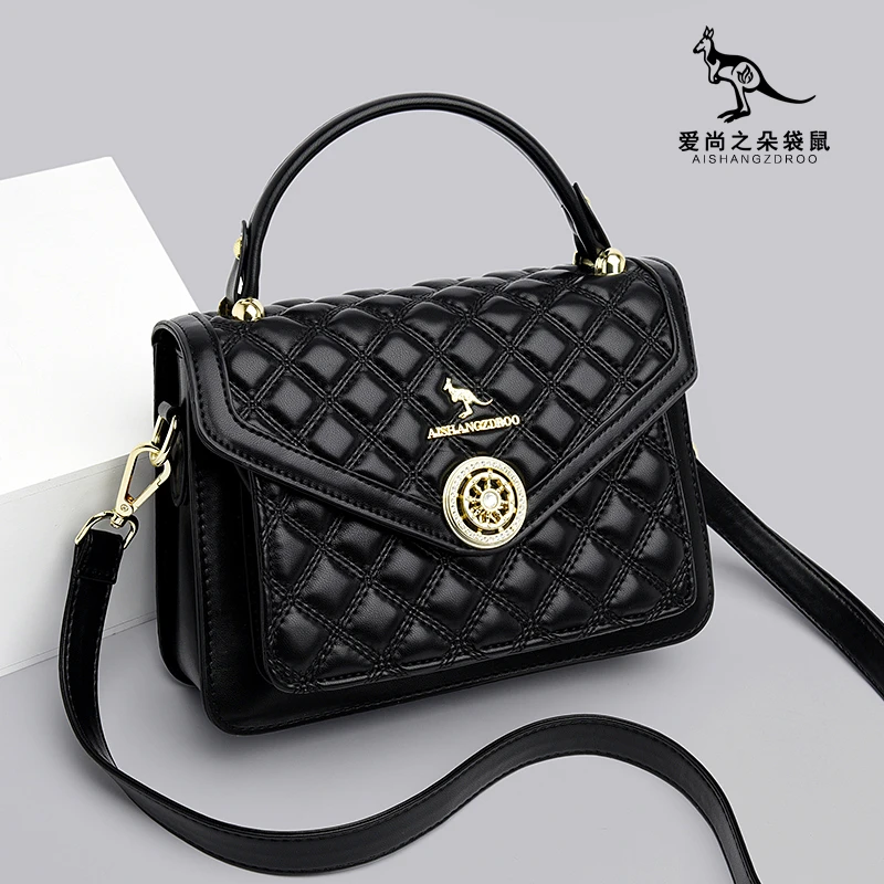专柜正品小香风包包女时尚百搭单肩斜跨包女士包包真皮气质小包包