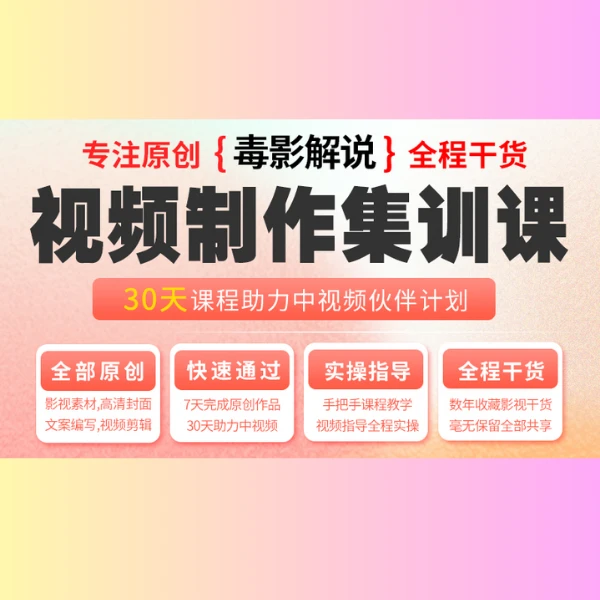 剪辑集训教学班（毒影解说）