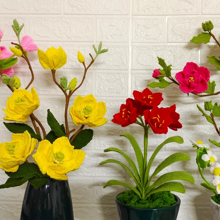 巧巧手作的第四个各种毛线钩花视频教程合集课程