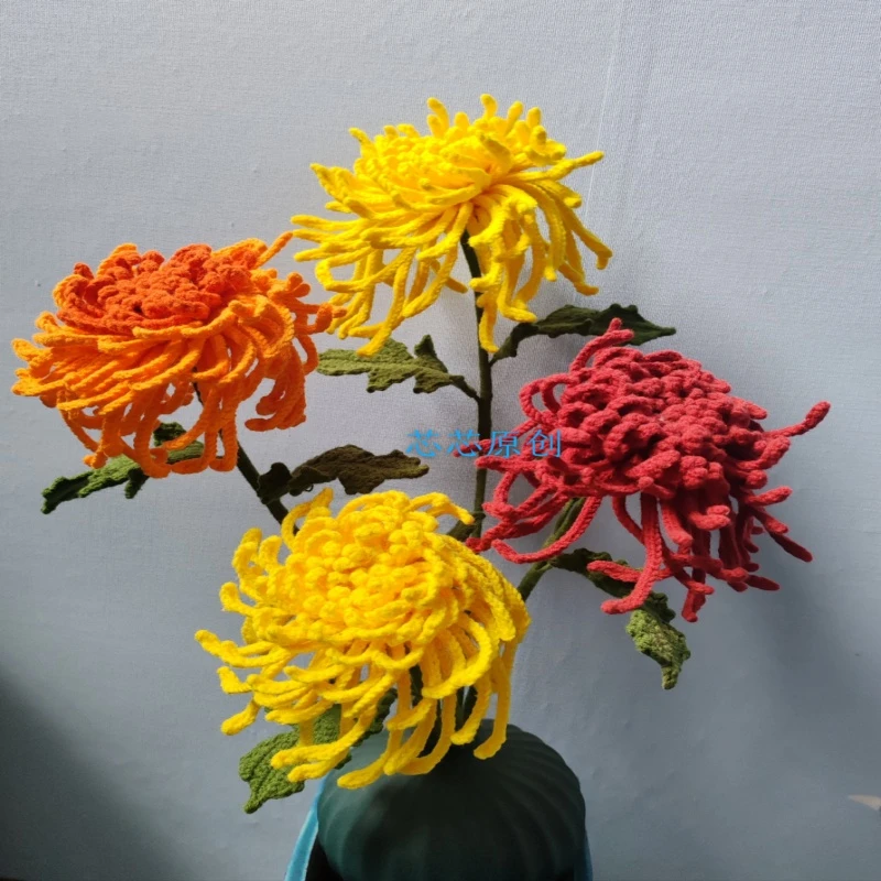 芯芯原创金丝菊钩织单课教程