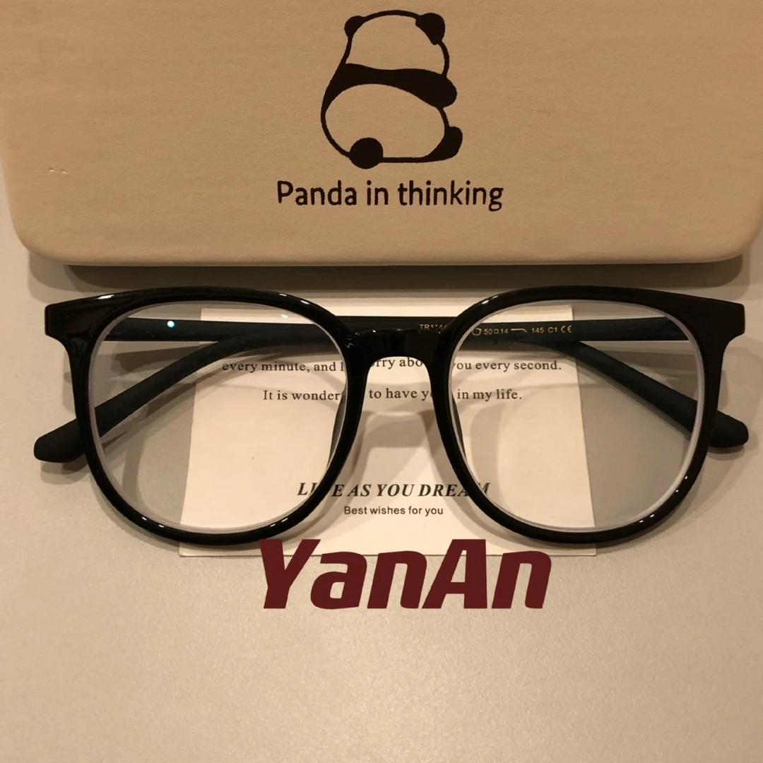 断货黑色系列！温柔小众超高颜值大框显瘦近视眼镜可配度数平光镜