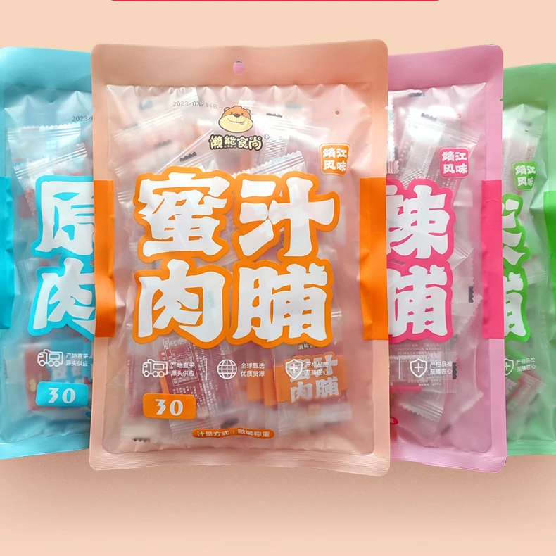 懒熊食尚新鲜腌制肉脯4袋120包靖江特产办公室零食