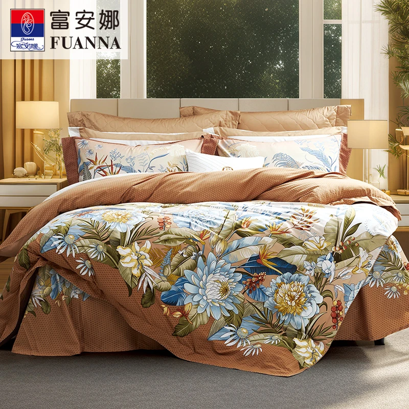 【专柜同款】亲肤细腻柔软长绒棉印花磨毛款四件套云霞生梦